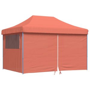 Namiot imprezowy typu pop-up z 4 ściankami, terakota 617568 Namiot imprezowy typu pop-up z 4 ściankami, terakota 617568
