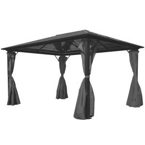 Namiot ogrodowy Antracyt 400 x 300 cm Tkanina vidaXL 470409 Namiot ogrodowy Antracyt 400 x 300 cm Tkanina vidaXL 470409