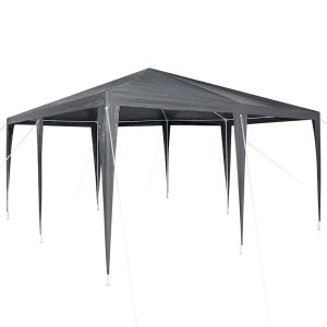 Namiot Ogrodowy Antracytowy Pawilon Altana Ogrodowa Zadaszenie 400 x 400 cm 940257 Namiot Ogrodowy Antracytowy Pawilon Altana Ogrodowa Zadaszenie 400 x 400 cm 940257