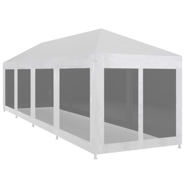 Namiot ogrodowy Biały 12 x 3 m Polietylen with 10 sidewalls vidaXL 1089266