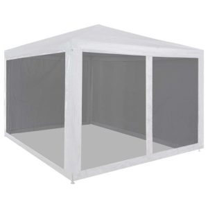 Namiot ogrodowy Biały 3 x 3 m Polietylen with 4 sidewalls vidaXL 1089263 Namiot ogrodowy Biały 3 x 3 m Polietylen with 4 sidewalls vidaXL 1089263