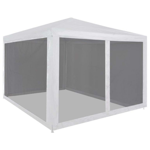 Namiot ogrodowy Biały 3 x 3 m Polietylen with 4 sidewalls vidaXL 1089263