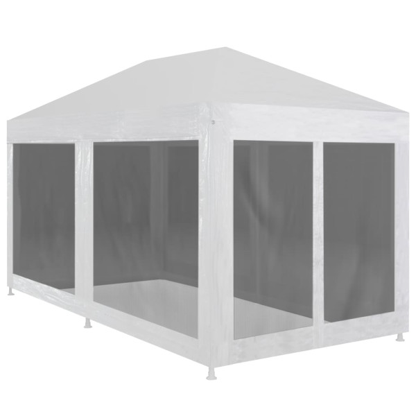 Namiot ogrodowy Biały 6 x 3 m Polietylen with 6 sidewalls vidaXL 1089203
