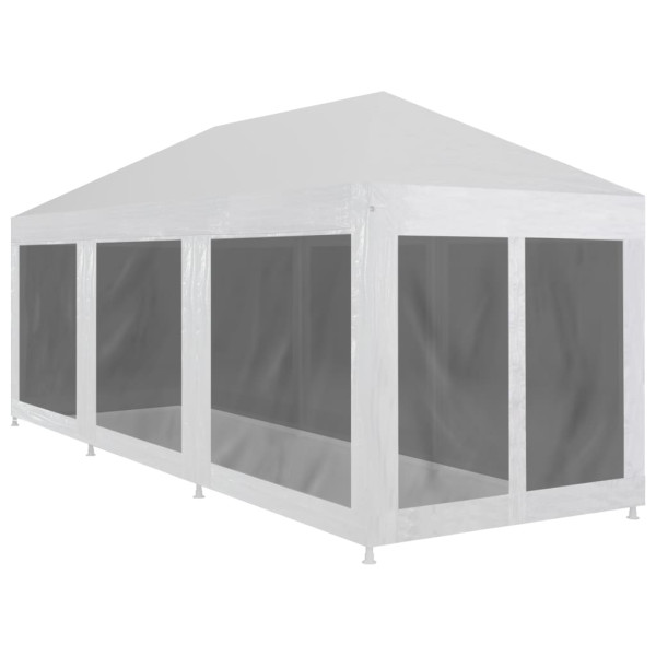 Namiot ogrodowy Biały 9 x 3 m Polietylen with 8 sidewalls vidaXL 1089208
