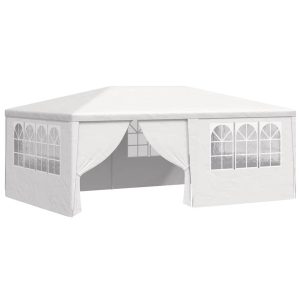 Namiot Ogrodowy Biały Imprezowy Pawilon Altana Ogrodowa Ze Ściankami 4×6 m 941013 Namiot Ogrodowy Biały Imprezowy Pawilon Altana Ogrodowa Ze Ściankami 4×6 m 941013