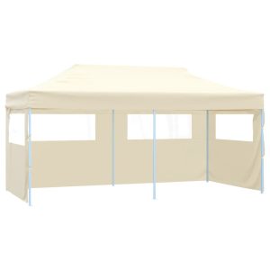 Namiot ogrodowy Kremowy Metal with 4 sidewalls vidaXL 496971