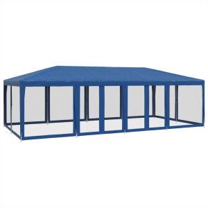Namiot Ogrodowy Niebieski Imprezowy Pawilon Altana Ogrodowa 8×4 m 940279 Namiot Ogrodowy Niebieski Imprezowy Pawilon Altana Ogrodowa 8×4 m 940279