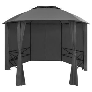 Namiot ogrodowy z zasłonami sześciokątny 360×265 cm 941038 Namiot ogrodowy z zasłonami sześciokątny 360×265 cm 941038