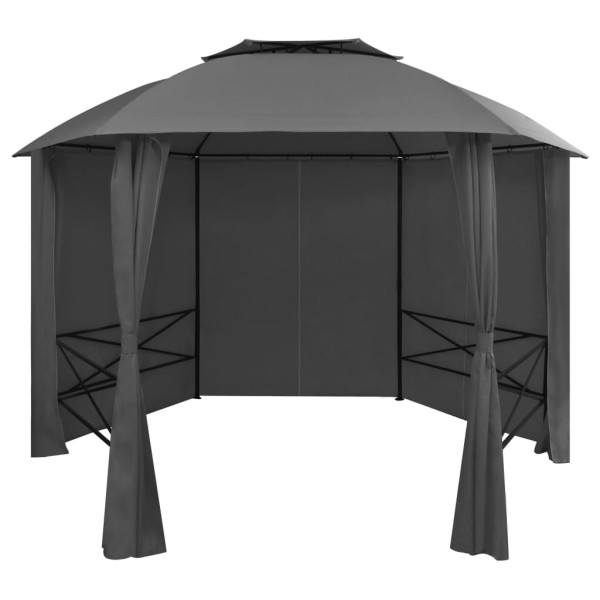 Namiot ogrodowy z zasłonami sześciokątny 360x265 cm 941038