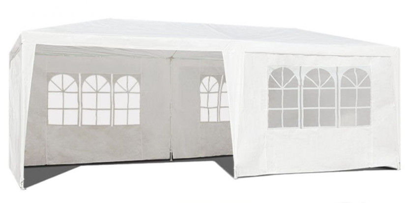 Namiot pawilon ogrodowy handlowy 3x6 m 6 ścianek biały MultiGarden 663028