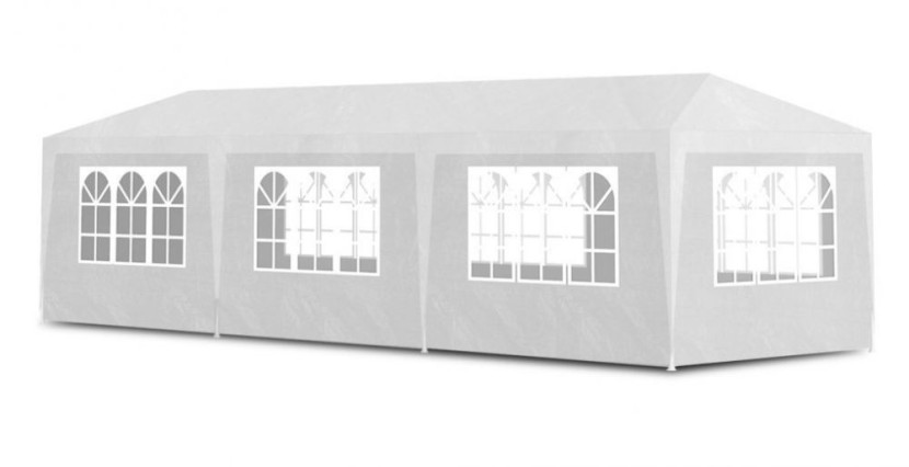 Namiot pawilon ogrodowy handlowy 3x9 m 8 ścianek biały MultiGarden 663027