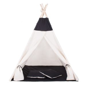 Namiot Tipi dla dzieci wigwam czarny XXL 373632 Namiot Tipi dla dzieci wigwam czarny XXL 373632