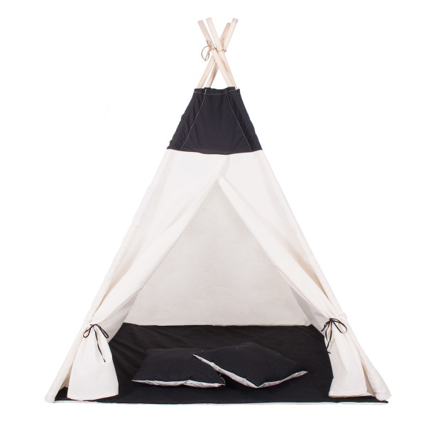Namiot Tipi dla dzieci wigwam czarny XXL 373632