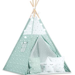 Namiot Tipi wigwam Nukido miętowy girlanda poduszki stabilizator 740024 337685 Namiot Tipi wigwam Nukido miętowy girlanda poduszki stabilizator 740024 337685