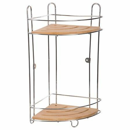 Narożna PÓŁKA POD PRYSZNIC Venterra bambus/metal 594152