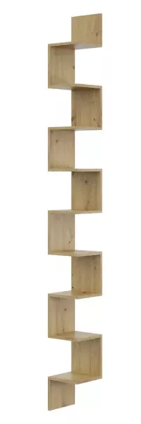 Narożna pólka ścienna w kolorze dąb artisan - Orvro 292760