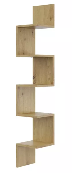 Narożna półka ścienna w kolorze dąb artisan - Zelo 292323