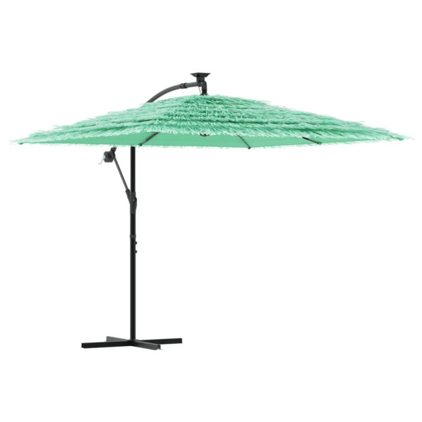 Parasol Ogrodowy Zielony z Podstawą Składany Na Taras Balkon 246x246x230 cm 941513