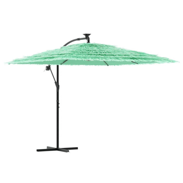 Parasol Ogrodowy Zielony z Podstawą Składany Na Taras Balkon 269x269x235 cm 941533
