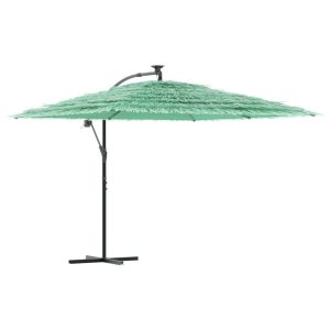 Parasol Ogrodowy Zielony z Podstawą Składany Na Taras Balkon 290x290x238 cm 941477 Parasol Ogrodowy Zielony z Podstawą Składany Na Taras Balkon 290x290x238 cm 941477