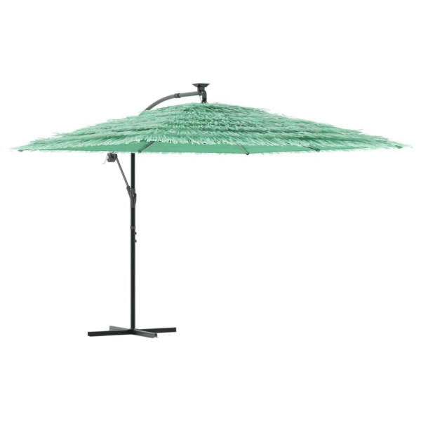 Parasol Ogrodowy Zielony z Podstawą Składany Na Taras Balkon 290x290x238 cm 941477