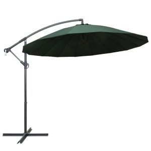Parasol Ogrodowy Zielony z Podstawą Składany Na Taras Balkon 3 m 941482 Parasol Ogrodowy Zielony z Podstawą Składany Na Taras Balkon 3 m 941482