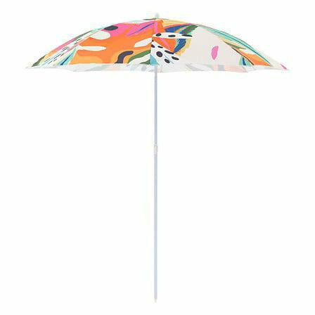 PARASOL PLAŻOWY 1,55m Porto wzór tropikalny stal i poliester 661340