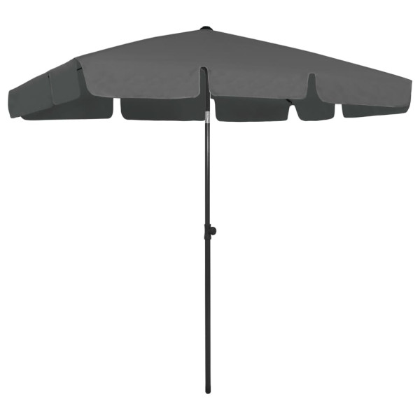 Parasol plażowy Antracyt 200 x 125 cm vidaXL 591789