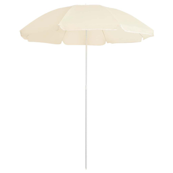 Parasol Plażowy Ogrodowy Na Słupku Składany Beżowy 180 cm 939005