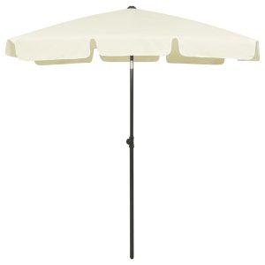 Parasol plażowy Żółty 180 x 120 cm vidaXL 591756 Parasol plażowy Żółty 180 x 120 cm vidaXL 591756