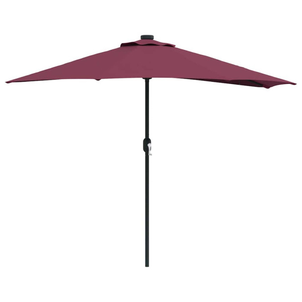 Parasol Półokrągły Ogrodowy Przyścienny Czerwony Na Taras Balkon Ogród 943575