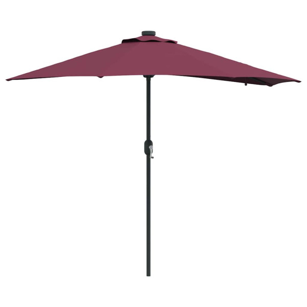 Parasol Półokrągły Ogrodowy Przyścienny Czerwony Na Taras Balkon Ogród 940639