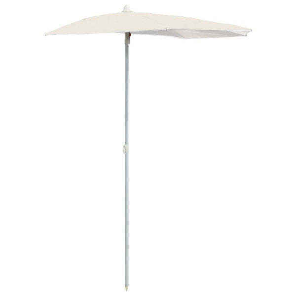 Parasol Półokrągły Ogrodowy Przyścienny Piaskowy Na Taras Balkon Ogród 940596