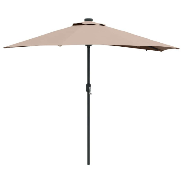 Parasol Półokrągły Ogrodowy Przyścienny Szary Na Taras Balkon Ogród 940644
