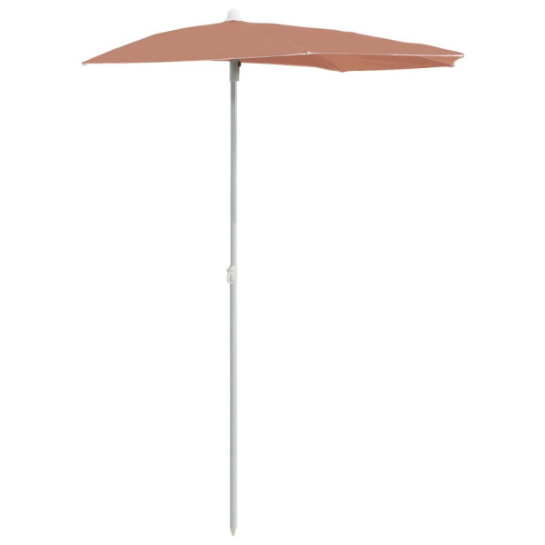 Parasol Półokrągły Ogrodowy Przyścienny Terakota Na Taras Balkon Ogród 940581