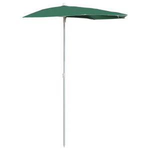 Parasol Półokrągły Ogrodowy Przyścienny Zielony Na Taras Balkon Ogród 940700 Parasol Półokrągły Ogrodowy Przyścienny Zielony Na Taras Balkon Ogród 940700