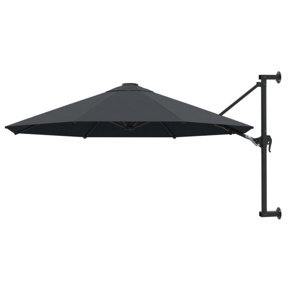 Parasol Ścienny Antracytowy Wiszący Składany Tarasowy Balkonowy 300 cm 945787