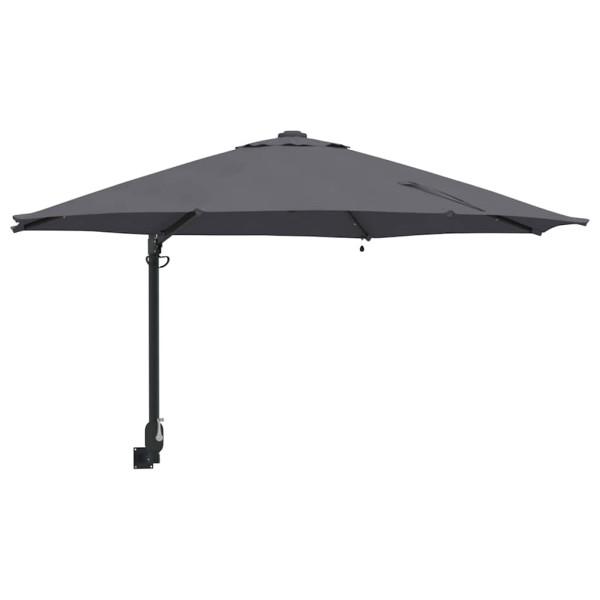 Parasol Ścienny Antracytowy Wiszący Składany Tarasowy Balkonowy 940626