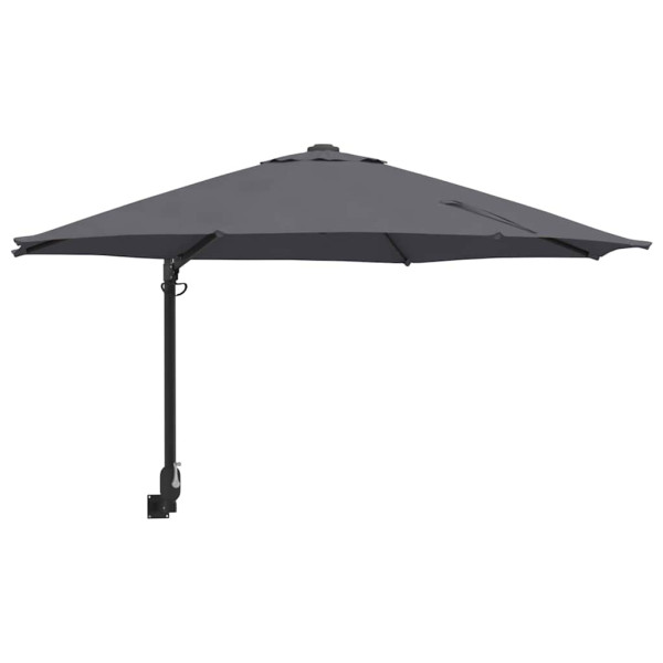 Parasol Ścienny Antracytowy Wiszący Składany Tarasowy Balkonowy 943525