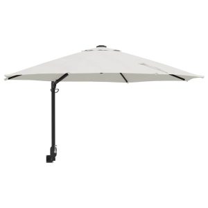 Parasol Ścienny Beżowy Wiszący Składany Tarasowy Balkonowy 248 x 248 x 148 943519 Parasol Ścienny Beżowy Wiszący Składany Tarasowy Balkonowy 248 x 248 x 148 943519
