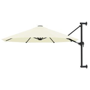 Parasol Ścienny Beżowy Wiszący Składany Tarasowy Balkonowy 300 cm 945848 Parasol Ścienny Beżowy Wiszący Składany Tarasowy Balkonowy 300 cm 945848