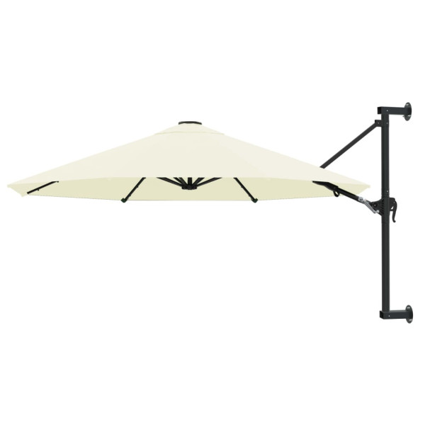 Parasol Ścienny Beżowy Wiszący Składany Tarasowy Balkonowy 300 cm 945848