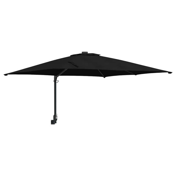 Parasol Ścienny Czarny Wiszący Składany Tarasowy Balkonowy 943579