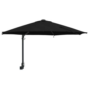 Parasol Ścienny Czarny Wiszący Składany Tarasowy Balkonowy 940713 Parasol Ścienny Czarny Wiszący Składany Tarasowy Balkonowy 940713