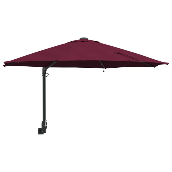 Parasol Ścienny Czerwony Wiszący Składany Tarasowy Balkonowy 940664