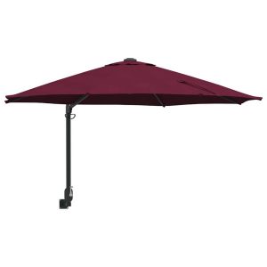 Parasol Ścienny Czerwony Wiszący Składany Tarasowy Balkonowy 943569 Parasol Ścienny Czerwony Wiszący Składany Tarasowy Balkonowy 943569