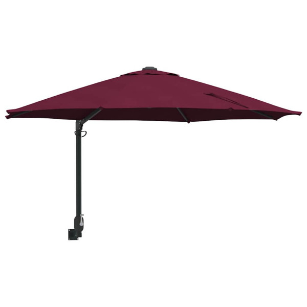Parasol Ścienny Czerwony Wiszący Składany Tarasowy Balkonowy 943569