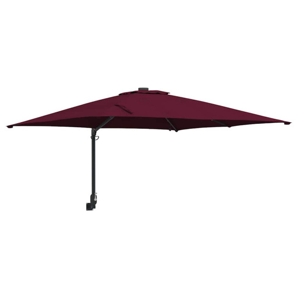 Parasol Ścienny Czerwony Wiszący Składany Tarasowy Balkonowy 939043