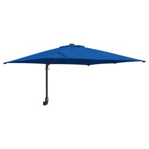 Parasol Ścienny Niebieski Wiszący Składany Tarasowy Balkonowy 943556 Parasol Ścienny Niebieski Wiszący Składany Tarasowy Balkonowy 943556