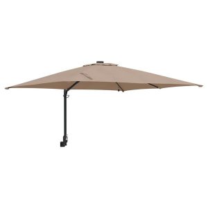 Parasol Ścienny Szary Wiszący Składany Tarasowy Balkonowy 938962 Parasol Ścienny Szary Wiszący Składany Tarasowy Balkonowy 938962